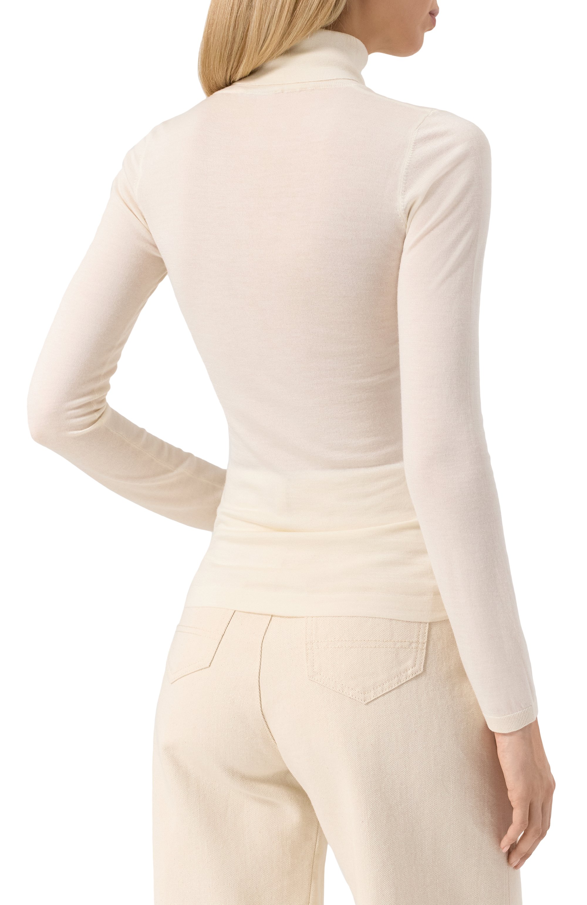 Водолазка из кашемира и шелка BRUNELLO CUCINELLI, арт. M13800063, фото 4