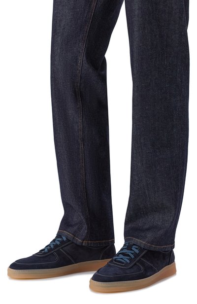 Замшевые кеды levante H`D`S`N BARACCO темно-синего цвета по цене 46350 руб., арт. LEVANTE.S.7*/SUEDE, фото 3 Замшевые кеды levante H`D`S`N BARACCO, арт. LEVANTE.S.7*/SUEDE, фото 3