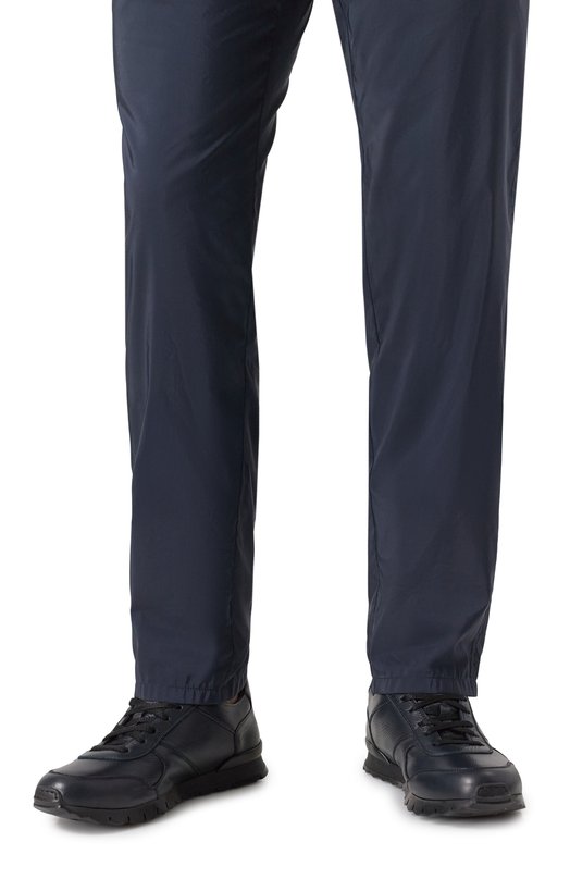 Кожаные кроссовки Kiton USSA114N0012602 Синий  USSA114N0012602 Фото 3