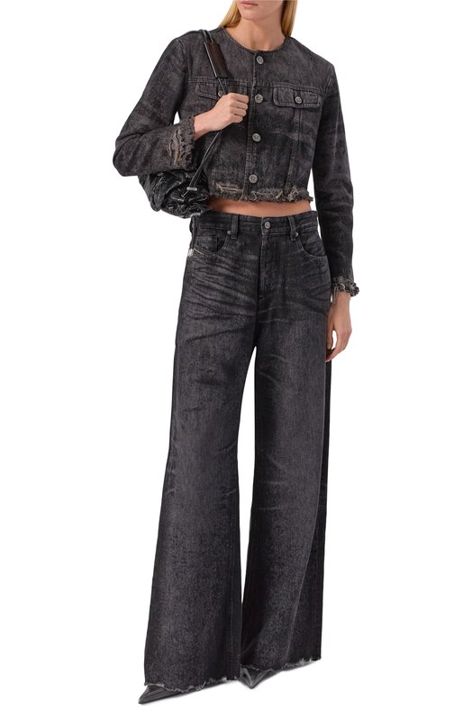 Джинсовая куртка De-Graffy Diesel A21616/007DB Чёрный  A21616/007DB Фото 2