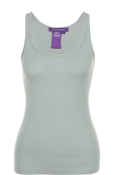Приталенный хлопковый топ без рукавов RALPH LAUREN, арт. 290625675, фото 1