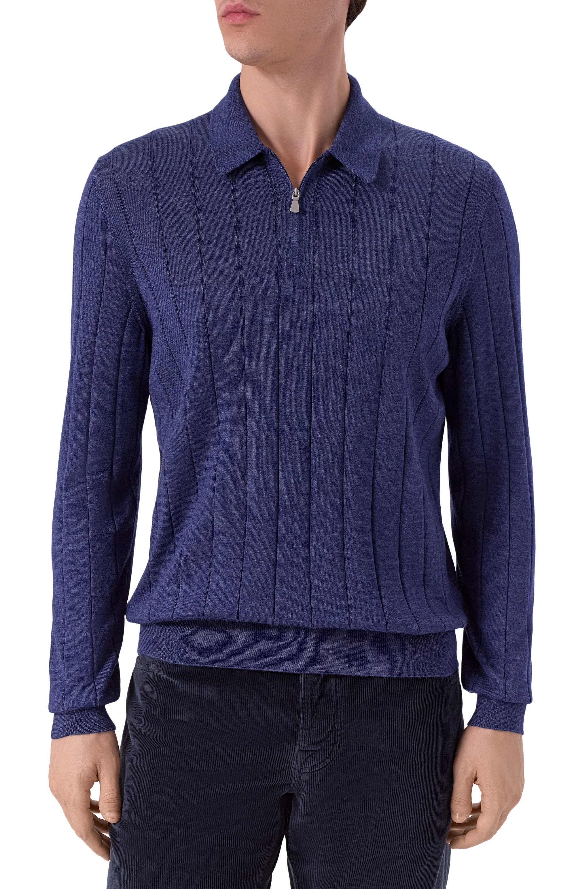 Поло из шерсти и шелка GRAN SASSO, арт. 57137/13118, фото 3