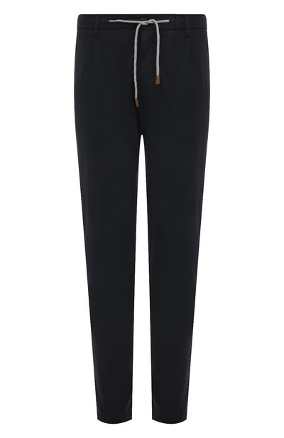 Хлопковые брюки ELEVENTY PLATINUM темно-синего цвета по цене 44900 руб., арт. G75PANB21 TET0G022, фото 1 Хлопковые брюки ELEVENTY PLATINUM, арт. G75PANB21 TET0G022, фото 1