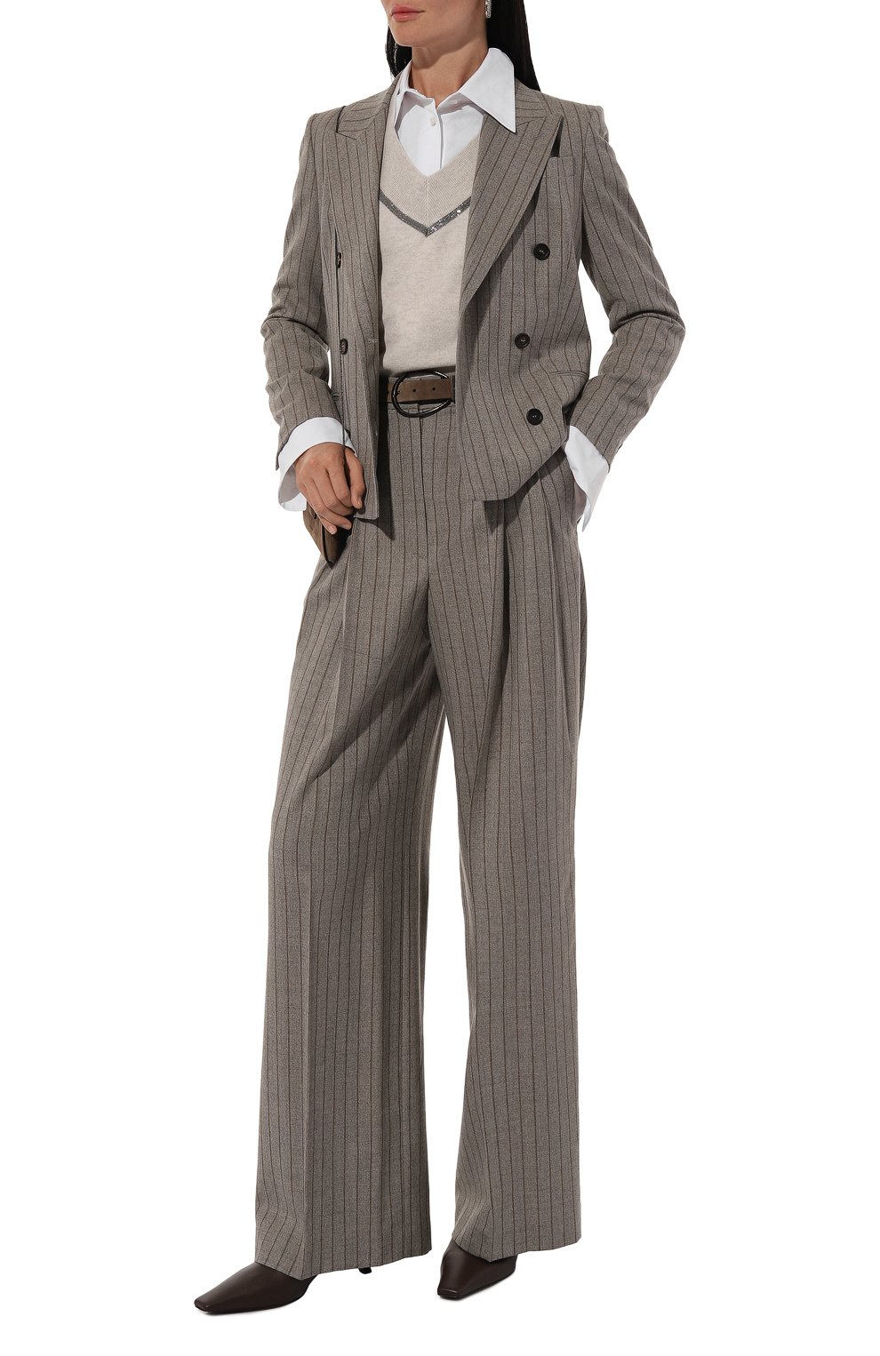 Шерстяные брюки BRUNELLO CUCINELLI, арт. MP577P8669, фото 2