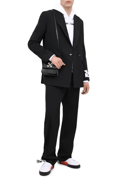 Кожаная сумка OFF-WHITE черного цвета по цене 78800 руб., арт. 0MNA111E20LEA0011000, фото 2 Кожаная сумка OFF-WHITE, арт. 0MNA111E20LEA0011000, фото 2