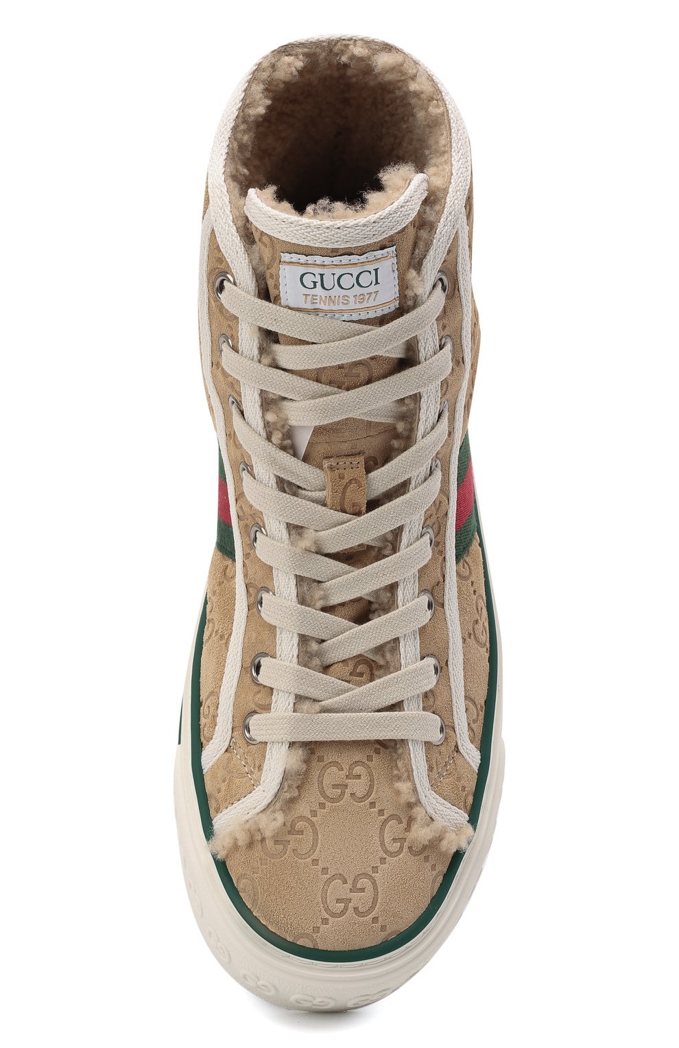 Замшевые кеды gucci tennis 1977 GUCCI, арт. 649327/UJ510, фото 6