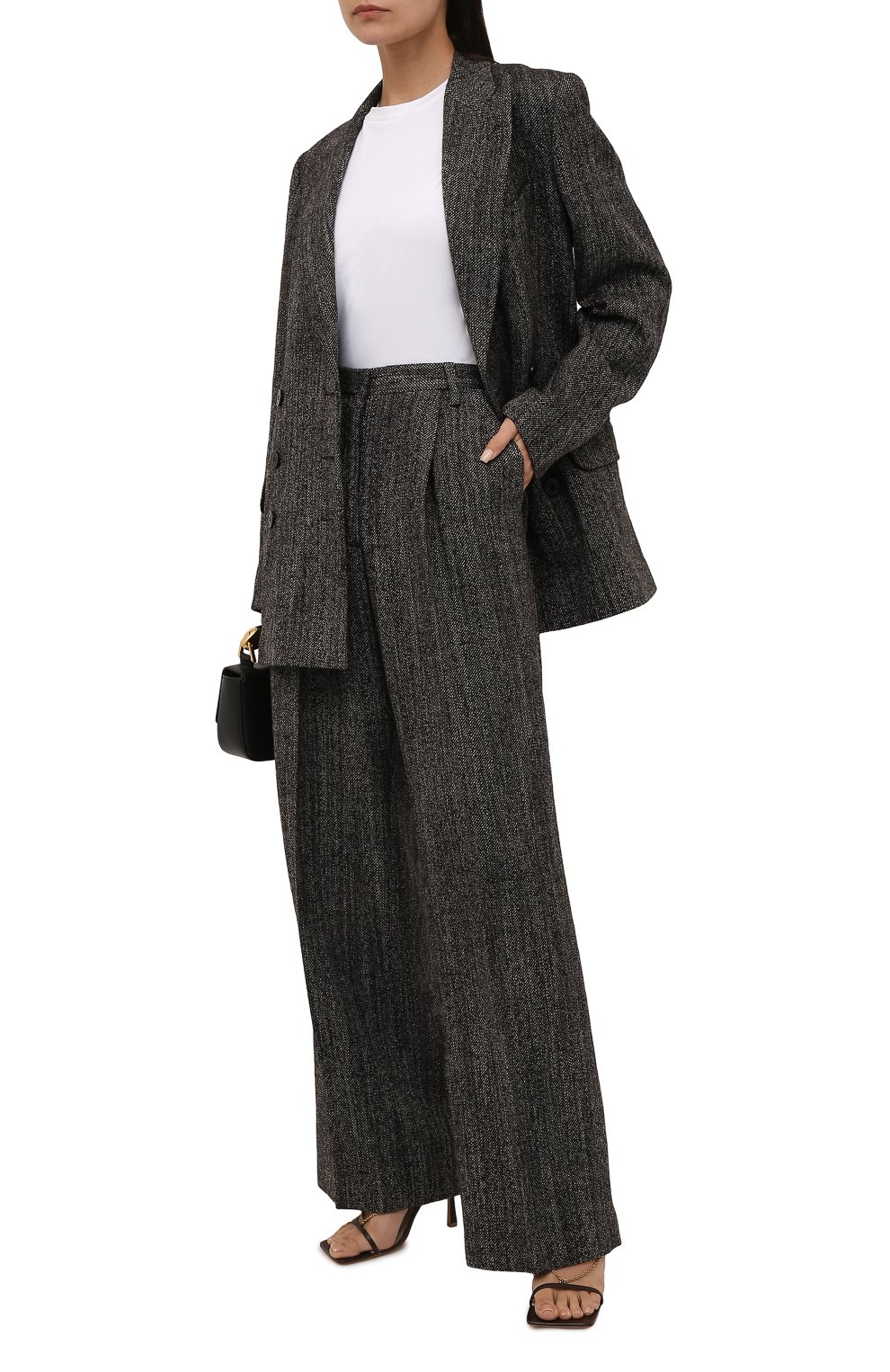 Шерстяные брюки DRIES VAN NOTEN серого цвета по цене 52400 руб., арт. 212-010972-3040, фото 2 Шерстяные брюки DRIES VAN NOTEN, арт. 212-010972-3040, фото 2