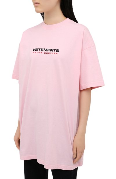 Хлопковая футболка VETEMENTS, арт. UE51TR470P 1610/W, фото 3