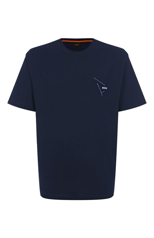 Хлопковая футболка BOSS Orange 50546374 Синий 50546374