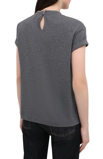 Хлопковая футболка BRUNELLO CUCINELLI, арт. M0T18BD200, фото 4