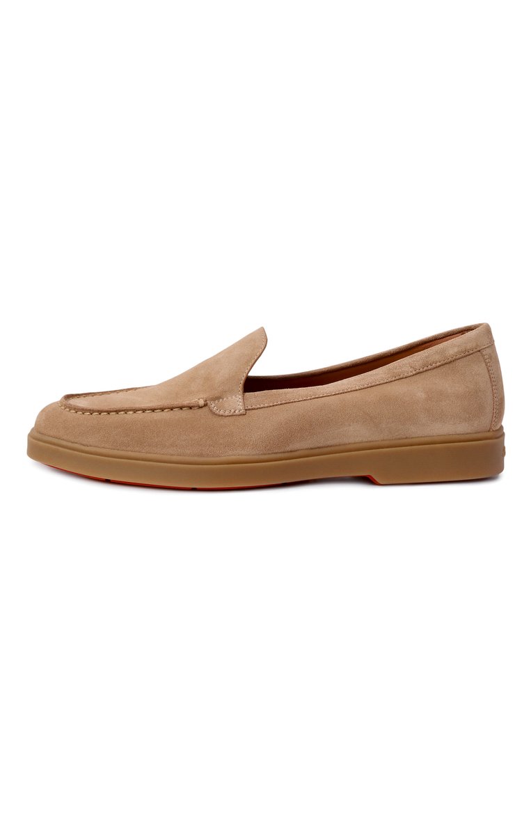 Женские замшевые лоферы SANTONI бежевого цвета, арт. WUYG58856C0KNPYL | Фото 4 (Материал сплава: Проставлено; Материал внутренний: Натуральная кожа; Драгоценные камни: Проставлено; Материал внешний: Натуральная кожа, Замша; Подошва: Платформа; Каблук высота: Низкий)
