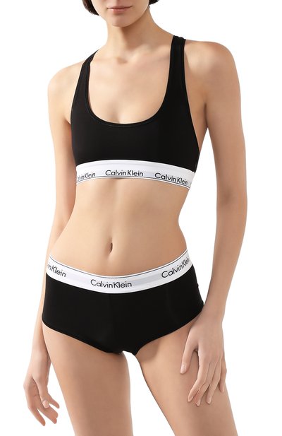Бюстгальтер с логотипом бренда CALVIN KLEIN черного цвета по цене 5135 руб., арт. F3785E, фото 2 Бюстгальтер с логотипом бренда CALVIN KLEIN, арт. F3785E, фото 2