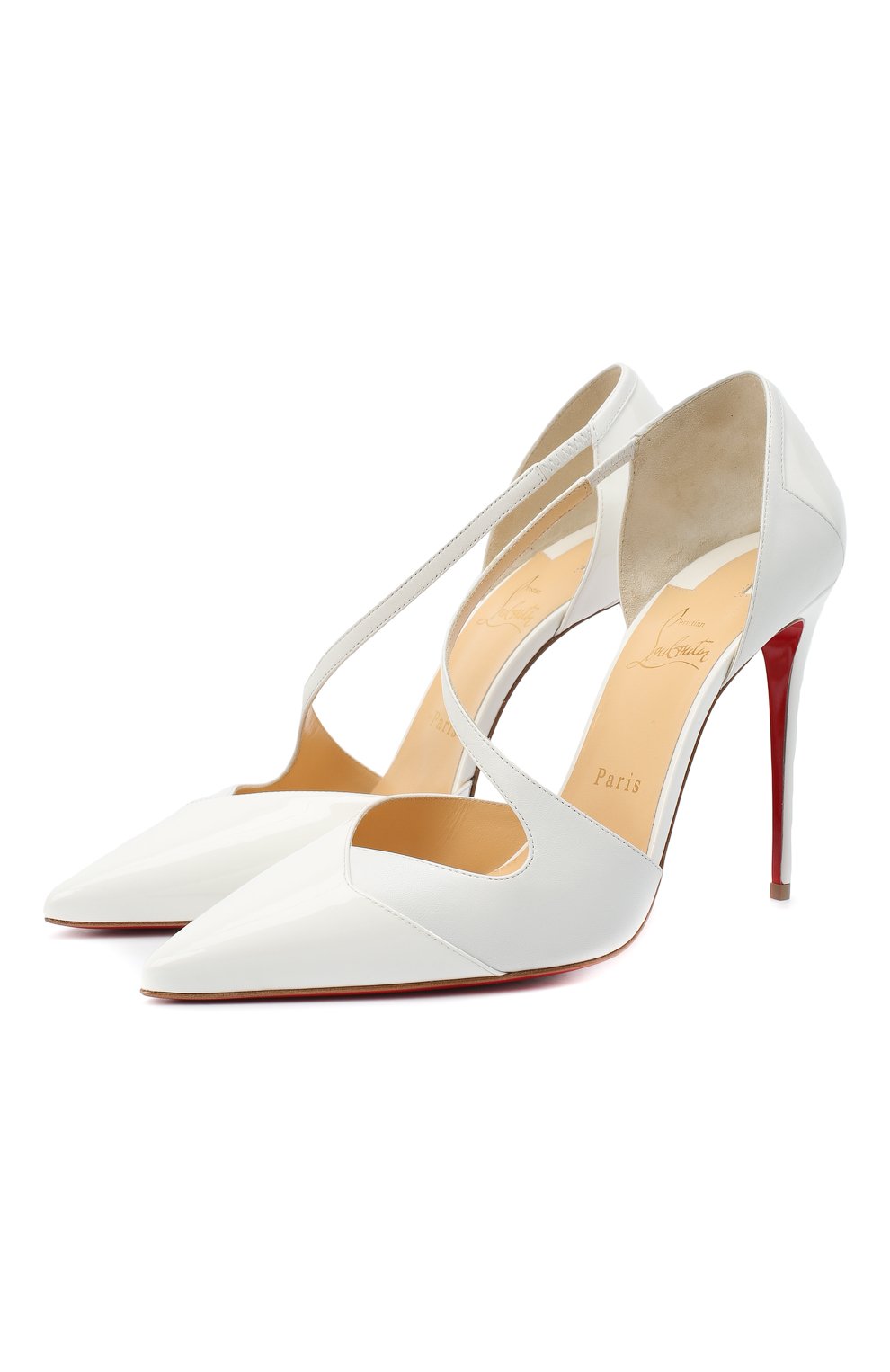 Кожаные туфли round and square 100 CHRISTIAN LOUBOUTIN, арт. round and square 100 patent/kid, фото 1