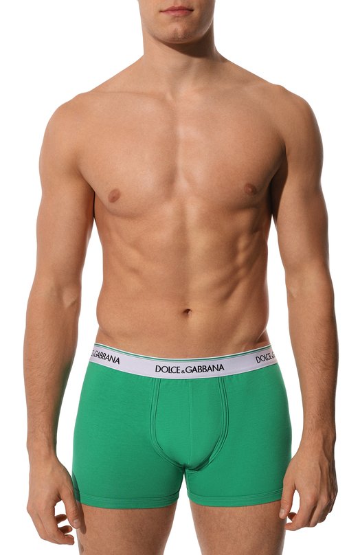 Комплект из двух боксеров Dolce & Gabbana M9D62J/0UAIG Зелёный  M9D62J/0UAIG Фото 4