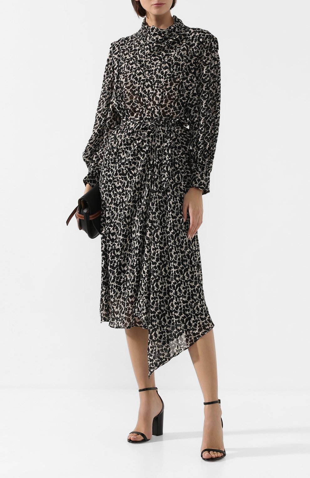 Платье из вискозы ISABEL MARANT черно-белого цвета по цене 140500 руб., арт. R01580-19H032I/JULINEA, фото 2 Платье из вискозы ISABEL MARANT, арт. R01580-19H032I/JULINEA, фото 2