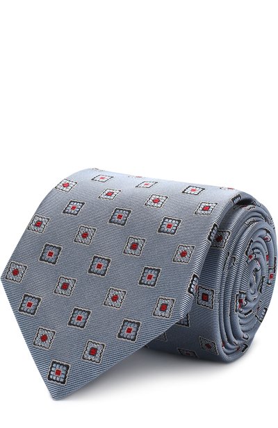 Мужской шелковый галстук с узором BRIONI, арт. 062I00/P7475