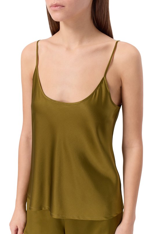 Шелковый топ EDOMO T002003FW2425 Хаки  T002003FW2425 Фото 5