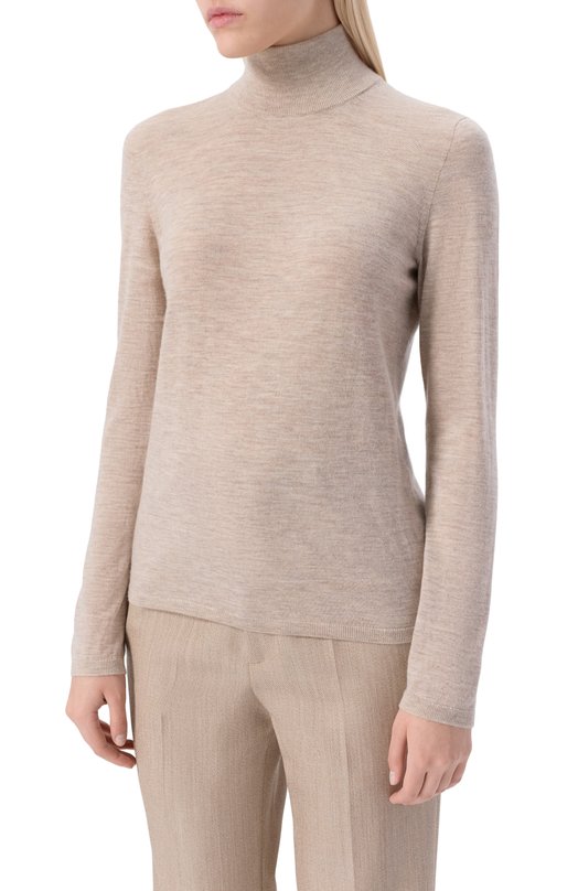 Кашемировая водолазка Max Mara MEANA Бежевый  MEANA Фото 3