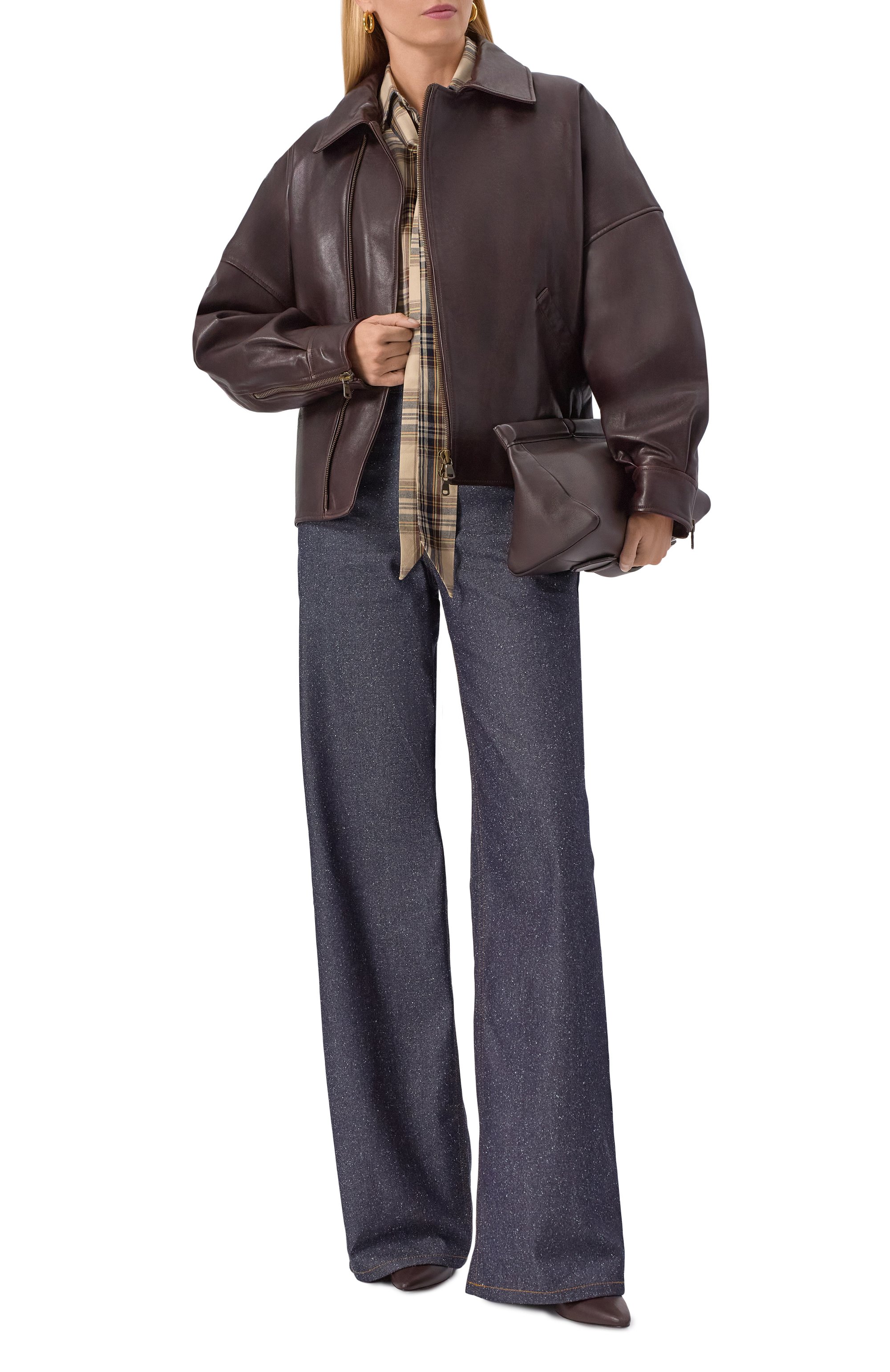 Кожаная куртка PETAR PETROV коричневого цвета по цене 428500 руб., арт. F25LJ2/NAPPA, фото 2 Кожаная куртка PETAR PETROV, арт. F25LJ2/NAPPA, фото 2