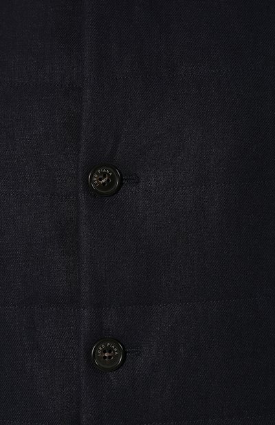 Льняной жилет LORO PIANA темно-синего цвета по цене 125500 руб., арт. FAL1520, фото 5 Льняной жилет LORO PIANA, арт. FAL1520, фото 5
