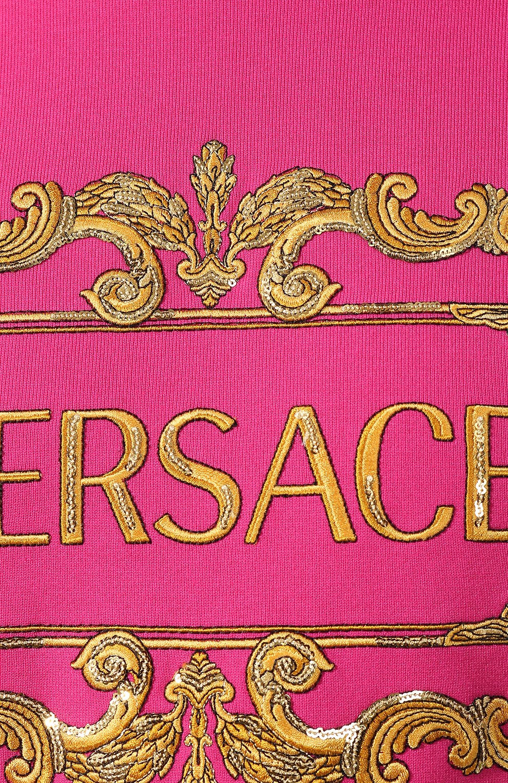 Хлопковый свитшот VERSACE фуксия цвета по цене 104500 руб., арт. A85851/A231242, фото 5 Хлопковый свитшот VERSACE, арт. A85851/A231242, фото 5