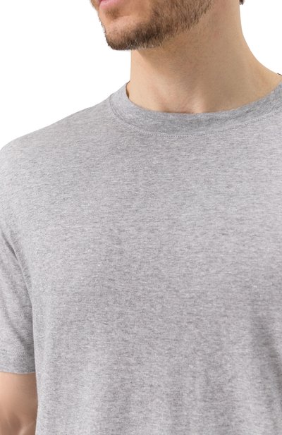 Футболка изо льна и хлопка BRUNELLO CUCINELLI, арт. MW8351308, фото 5