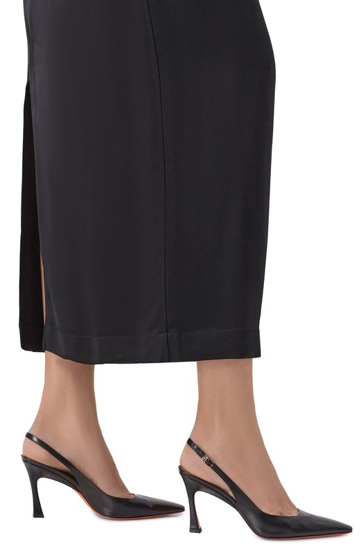 Кожаные туфли  Santoni WDTG72277HA2NWLN Чёрный  WDTG72277HA2NWLN Фото 2