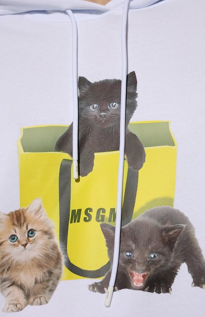Хлопковое худи MSGM, арт. 3341MDM173 227799, фото 5