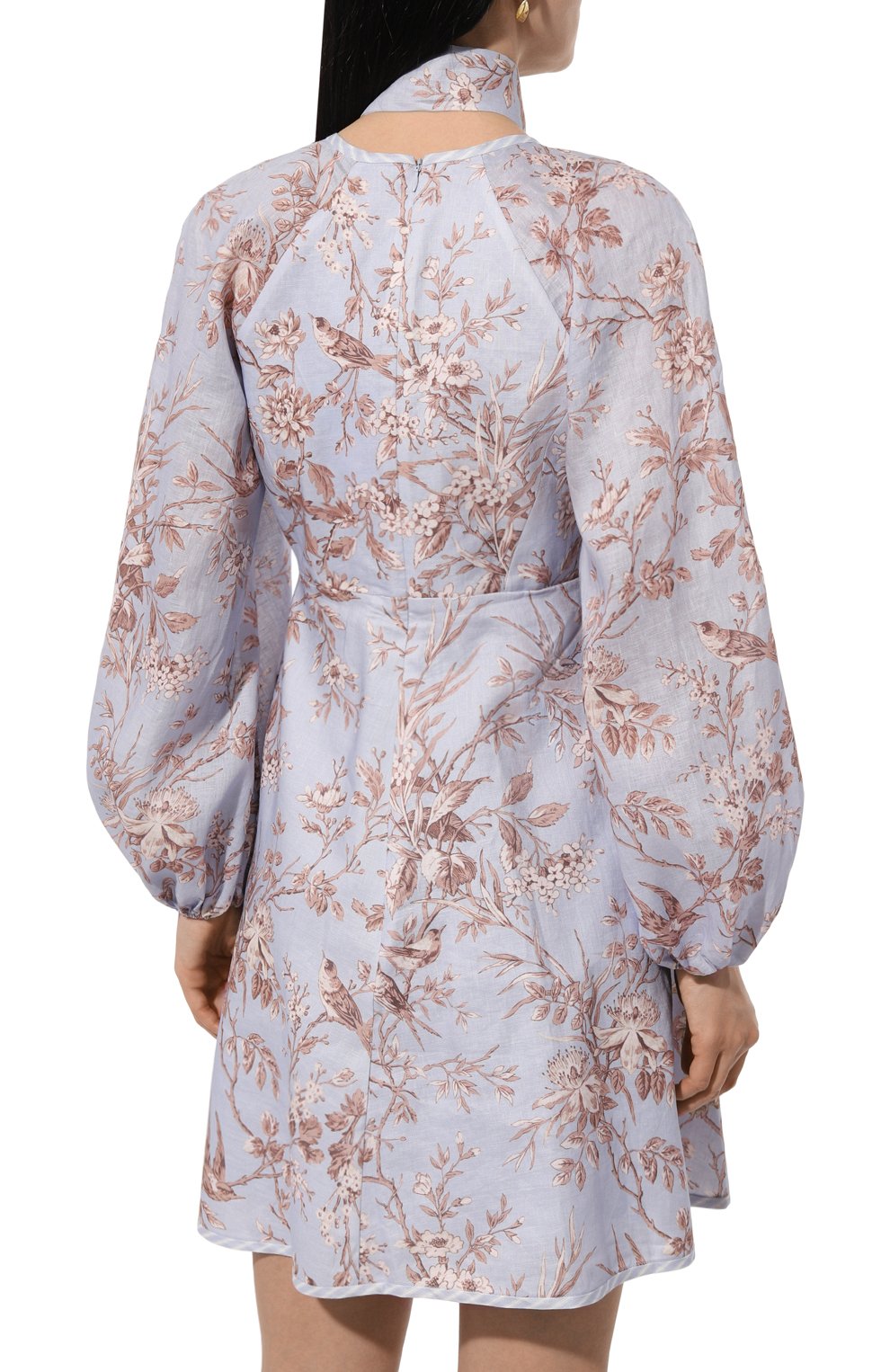 Льняное платье ZIMMERMANN голубого цвета по цене 95550 руб., арт. 1148DRS24, фото 4 Льняное платье ZIMMERMANN, арт. 1148DRS24, фото 4