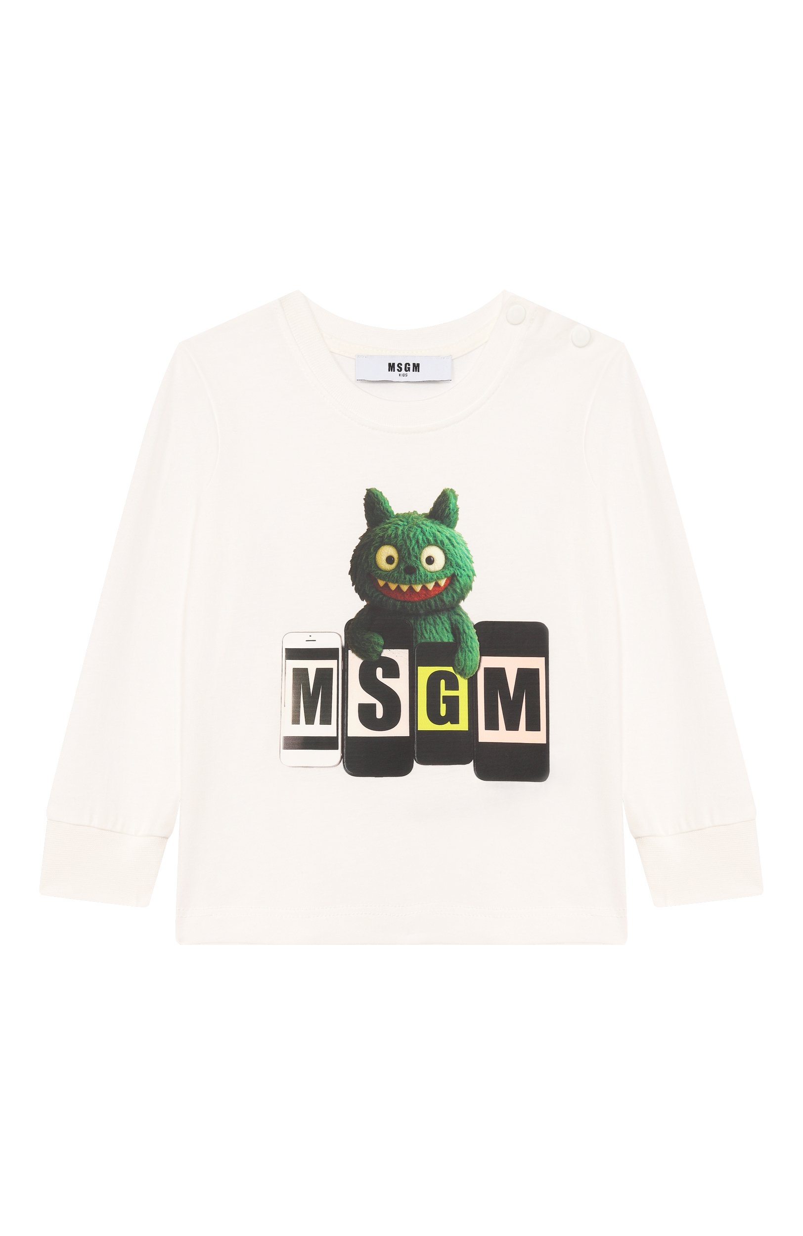 Хлопковый лонгслив MSGM KIDS, арт. F6MSNBTH338, фото 1