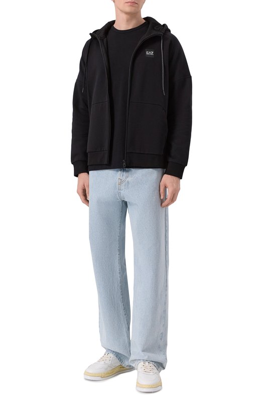 Хлопковая толстовка EA7 7M000910/AF10377 Чёрный  7M000910/AF10377 Фото 2