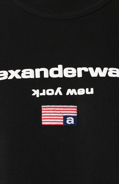 Хлопковый топ ALEXANDER WANG черного цвета по цене 18700 руб., арт. 1CC1201309, фото 5 Хлопковый топ ALEXANDER WANG, арт. 1CC1201309, фото 5