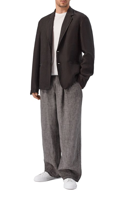 Льняные брюки Never Enough 2B6M218-060/MPA079 W142 Серый  2B6M218-060/MPA079 W142 Фото 2