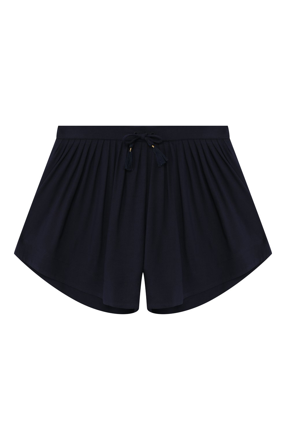 Шорты из вискозы CHLOÉ синего цвета по цене 12700 руб., арт. C14588/6A-12A, фото 1 Шорты из вискозы CHLOÉ, арт. C14588/6A-12A, фото 1