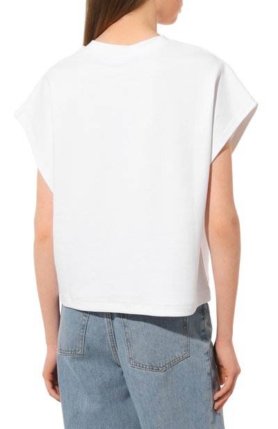 Хлопковая футболка DOLCE & GABBANA белого цвета по цене 56700 руб., арт. F8Q56Z/G7I1N, фото 4 Хлопковая футболка DOLCE & GABBANA, арт. F8Q56Z/G7I1N, фото 4