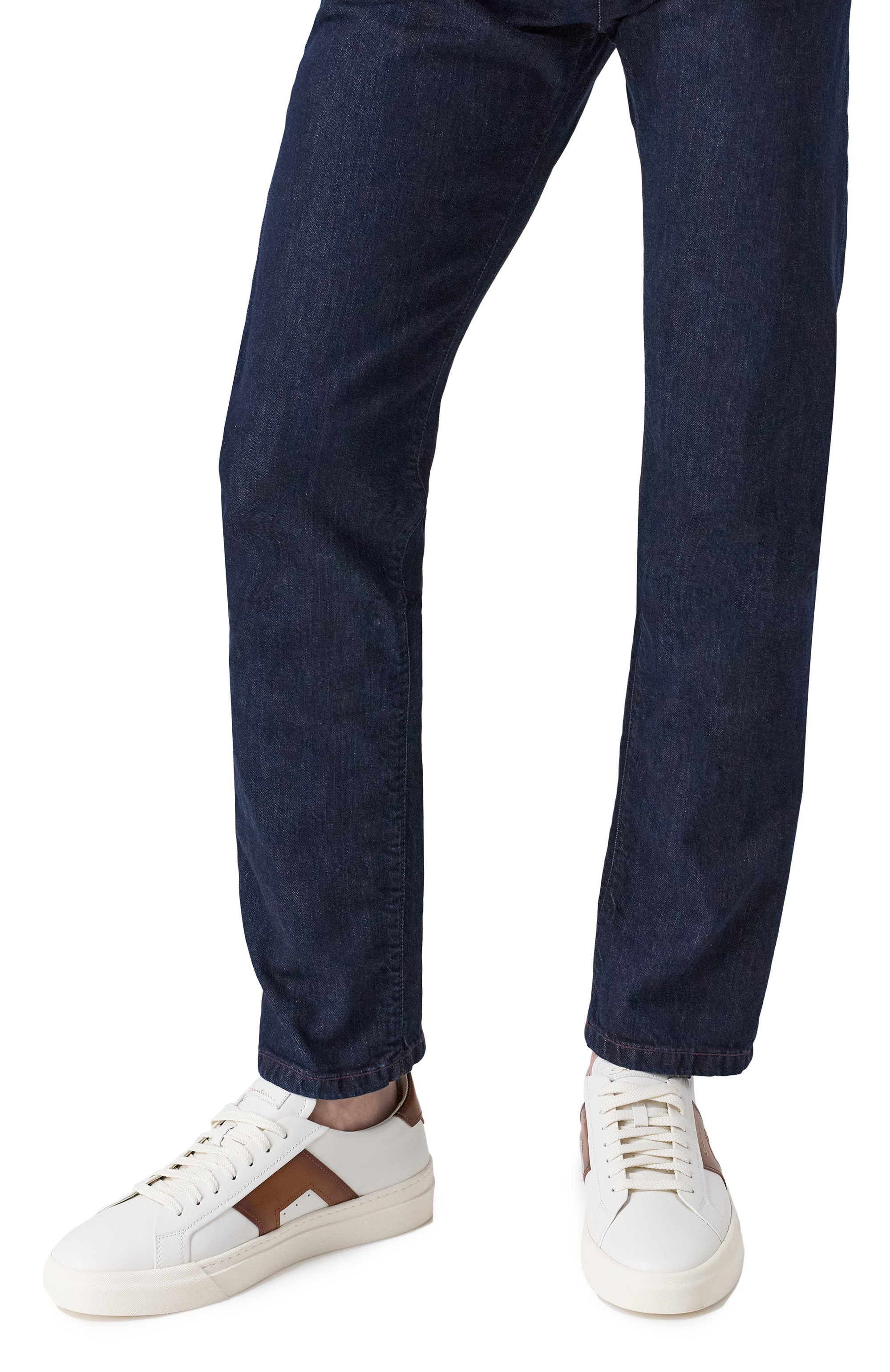 Кожаные кеды double buckle SANTONI, арт. MBGG21779PNNGXAV, фото 3