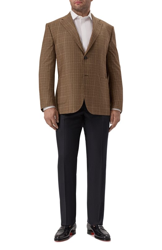 Шерстяной пиджак Corneliani 266018-2616309 Коричневый  266018-2616309 Фото 2