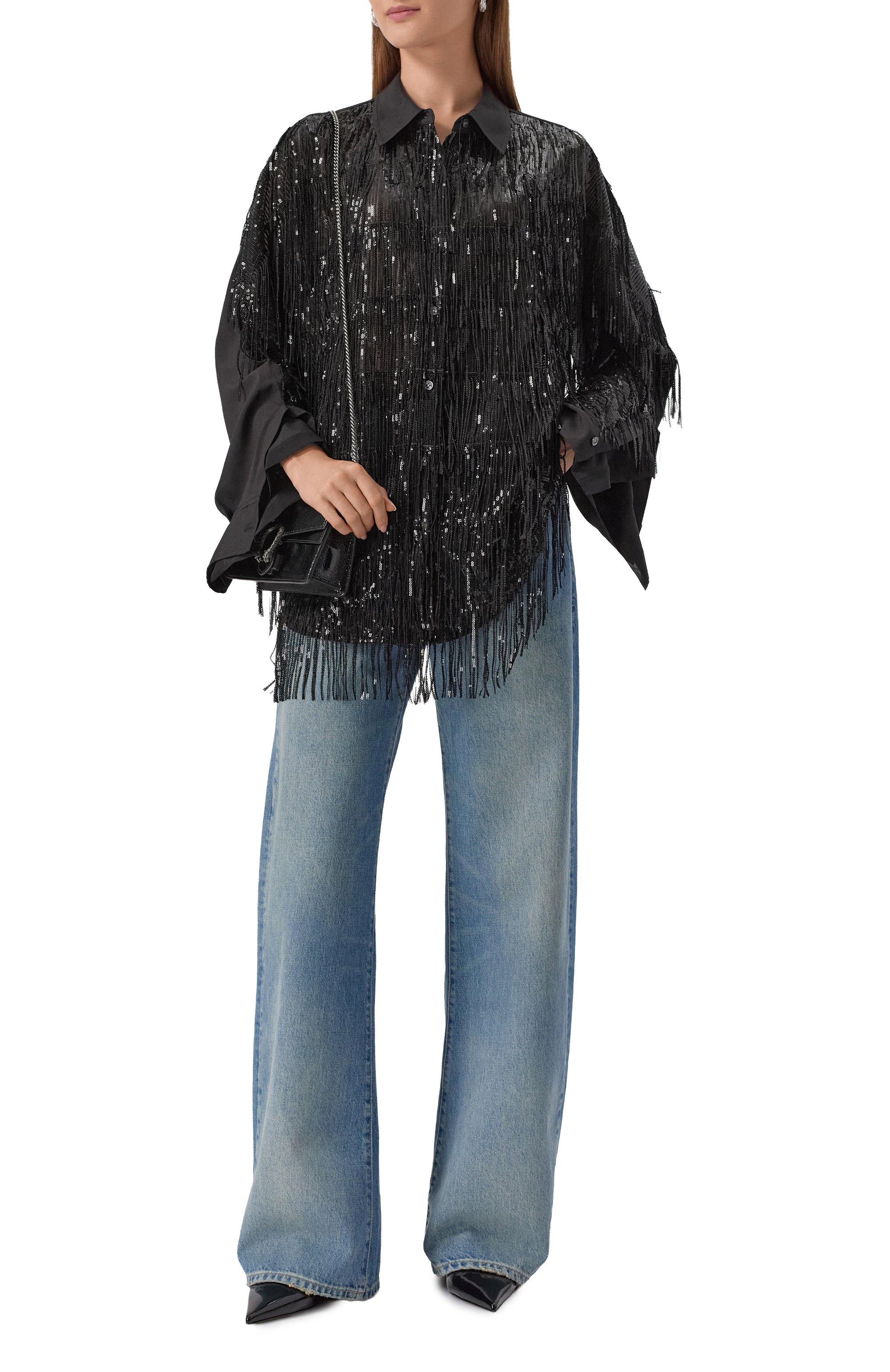 Рубашка с отделкой пайетками 3.1 PHILLIP LIM, арт. P252-21687SFR, фото 2