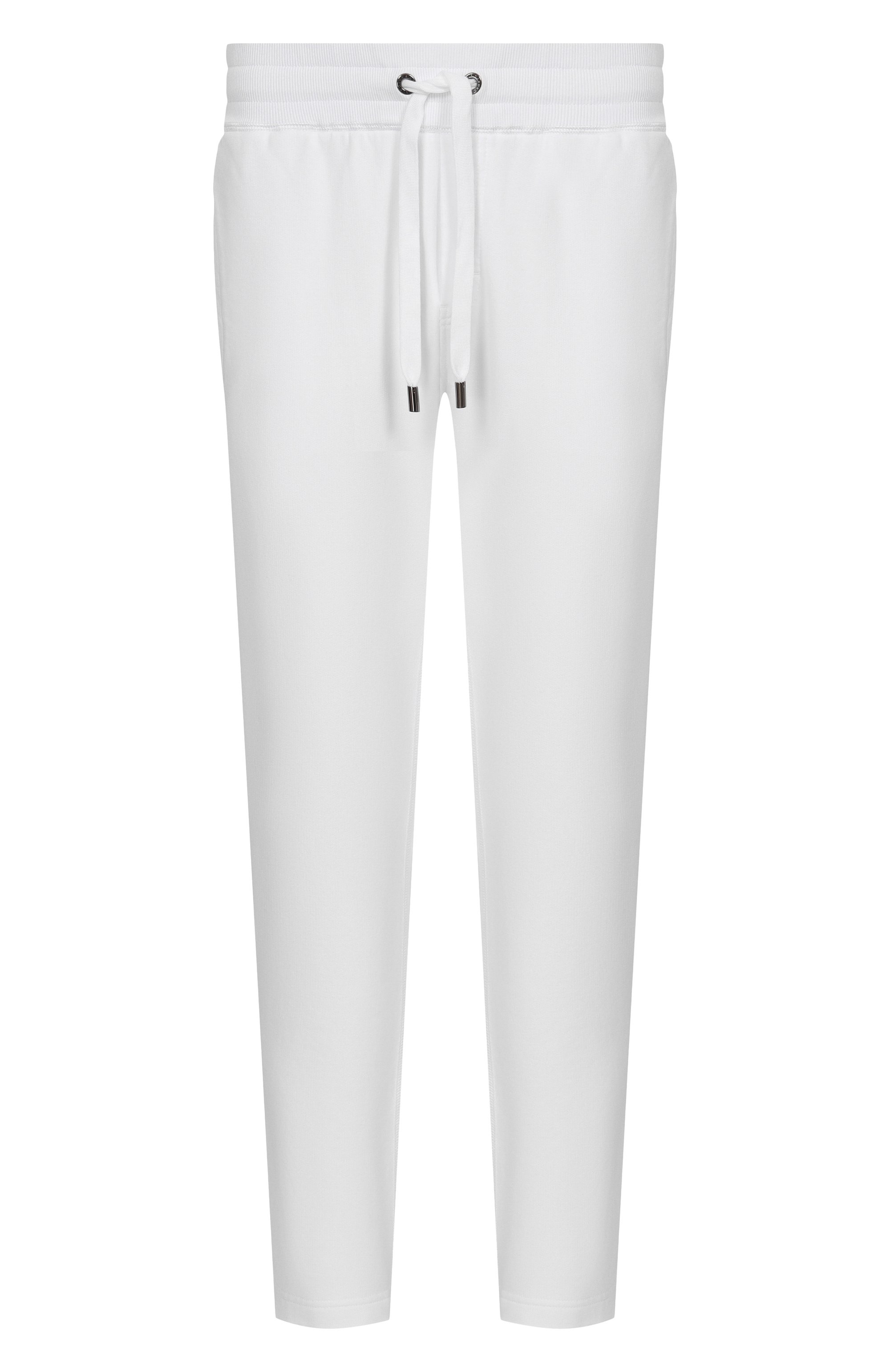 Хлопковые брюки DOLCE & GABBANA белого цвета по цене 78450 руб., арт. GZ12AT/G7P1C, фото 1 Хлопковые брюки DOLCE & GABBANA, арт. GZ12AT/G7P1C, фото 1