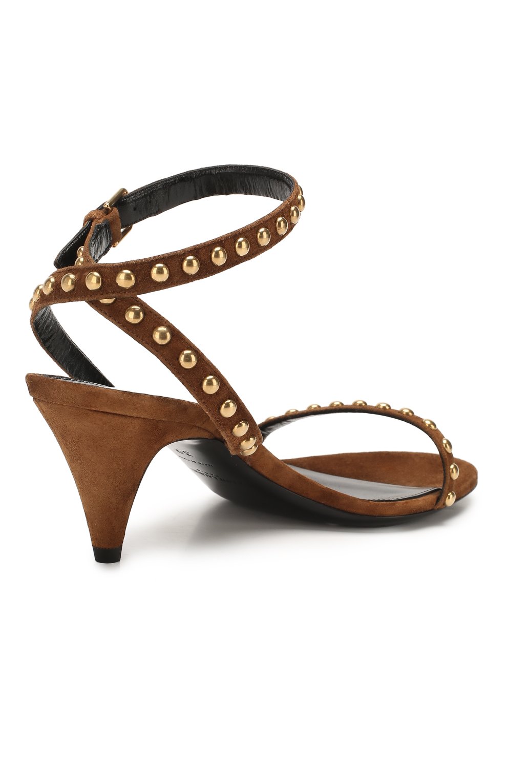 Замшевые босоножки kiki SAINT LAURENT, арт. 606502/0LITT, фото 4