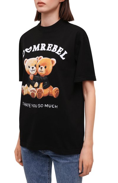 Хлопковая футболка DOMREBEL черного цвета по цене 14200 руб., арт. BESTIES/0VER TEE/W, фото 3 Хлопковая футболка DOMREBEL, арт. BESTIES/0VER TEE/W, фото 3