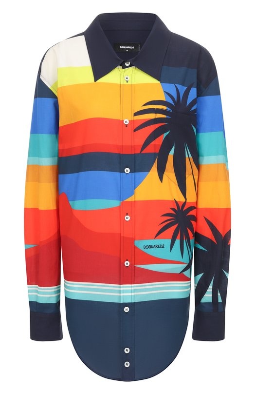 Хлопковая рубашка Dsquared2 S73DL0277/D35280 Разноцветный S73DL0277/D35280