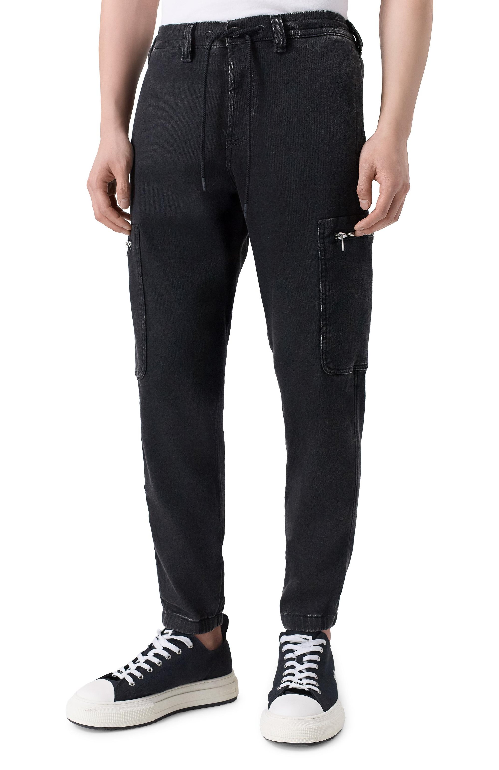 Джоггеры DIESEL черного цвета по цене 39950 руб., арт. A19335/09N90, фото 3 Джоггеры DIESEL, арт. A19335/09N90, фото 3