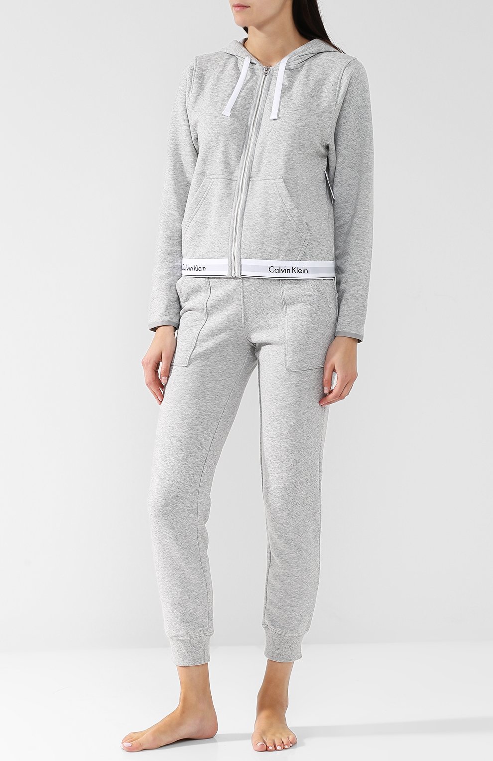 Хлопковые джоггеры с эластичным поясом CALVIN KLEIN, арт. QS5716E, фото 2