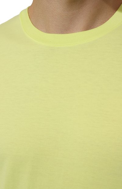 Хлопковая футболка HANRO желтого цвета по цене 9660 руб., арт. 075050, фото 5 Хлопковая футболка HANRO, арт. 075050, фото 5