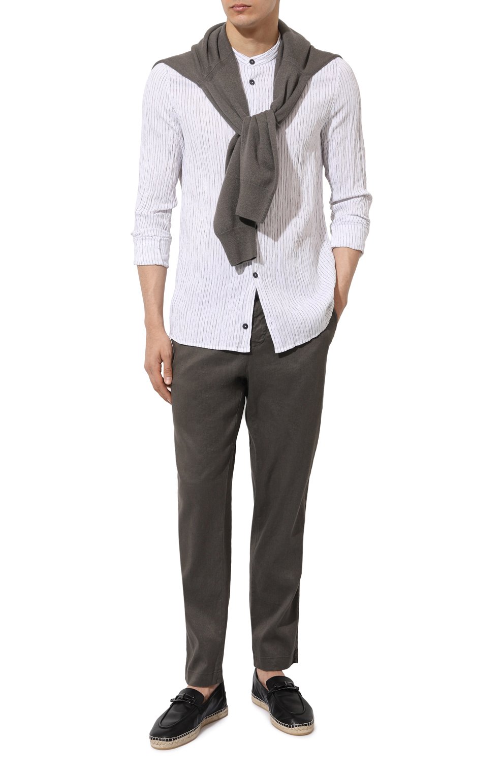 Брюки изо льна и хлопка TRANSIT, арт. CFUTRWF150, фото 2