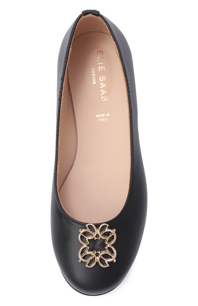 Кожаные балетки ELIE SAAB JUNIOR, арт. 80877/VAR1_001, фото 4