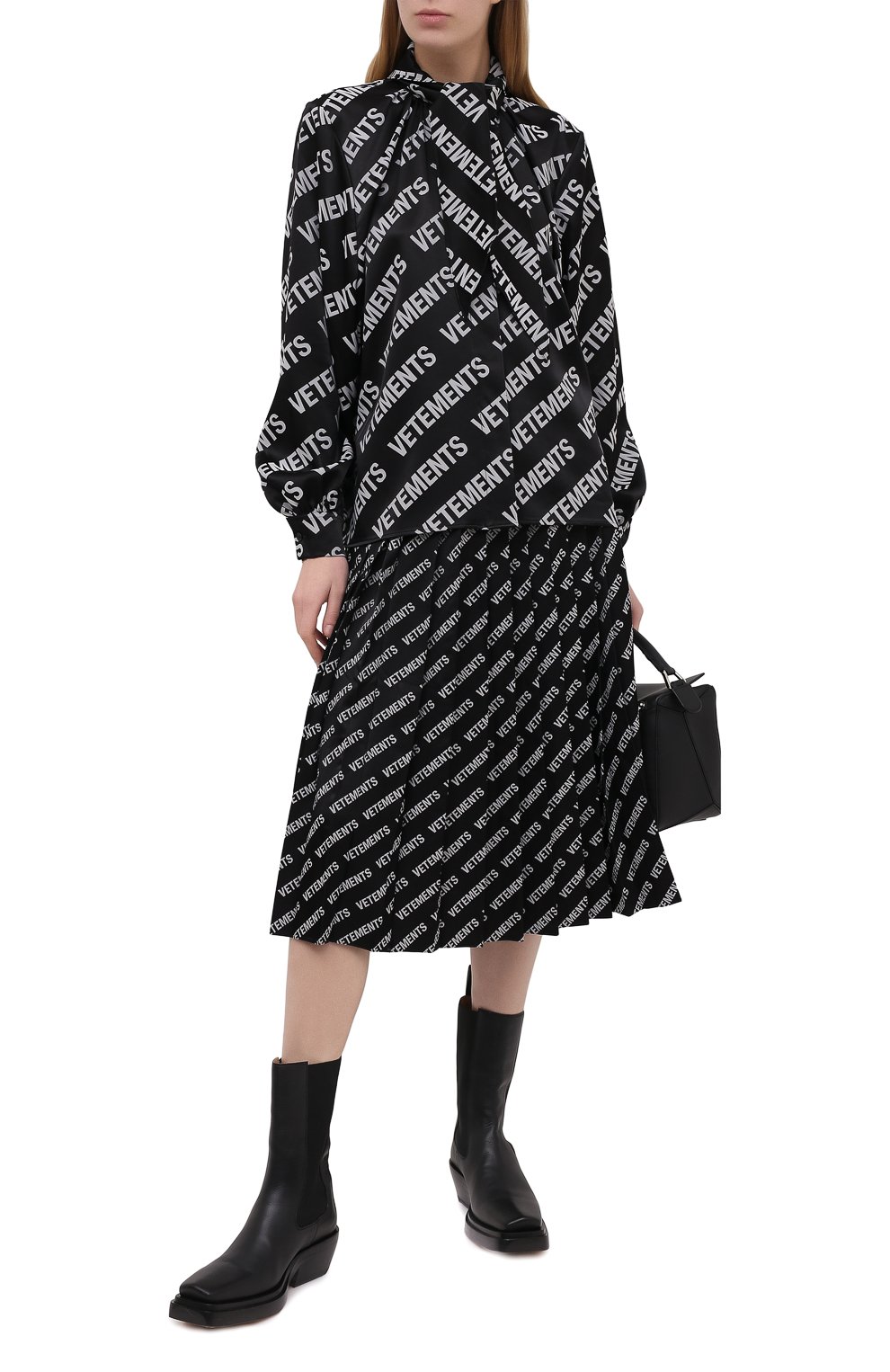 Юбка VETEMENTS черно-белого цвета по цене 108000 руб., арт. WE51SK600B 1210/BLACK/WHITE, фото 2 Юбка VETEMENTS, арт. WE51SK600B 1210/BLACK/WHITE, фото 2