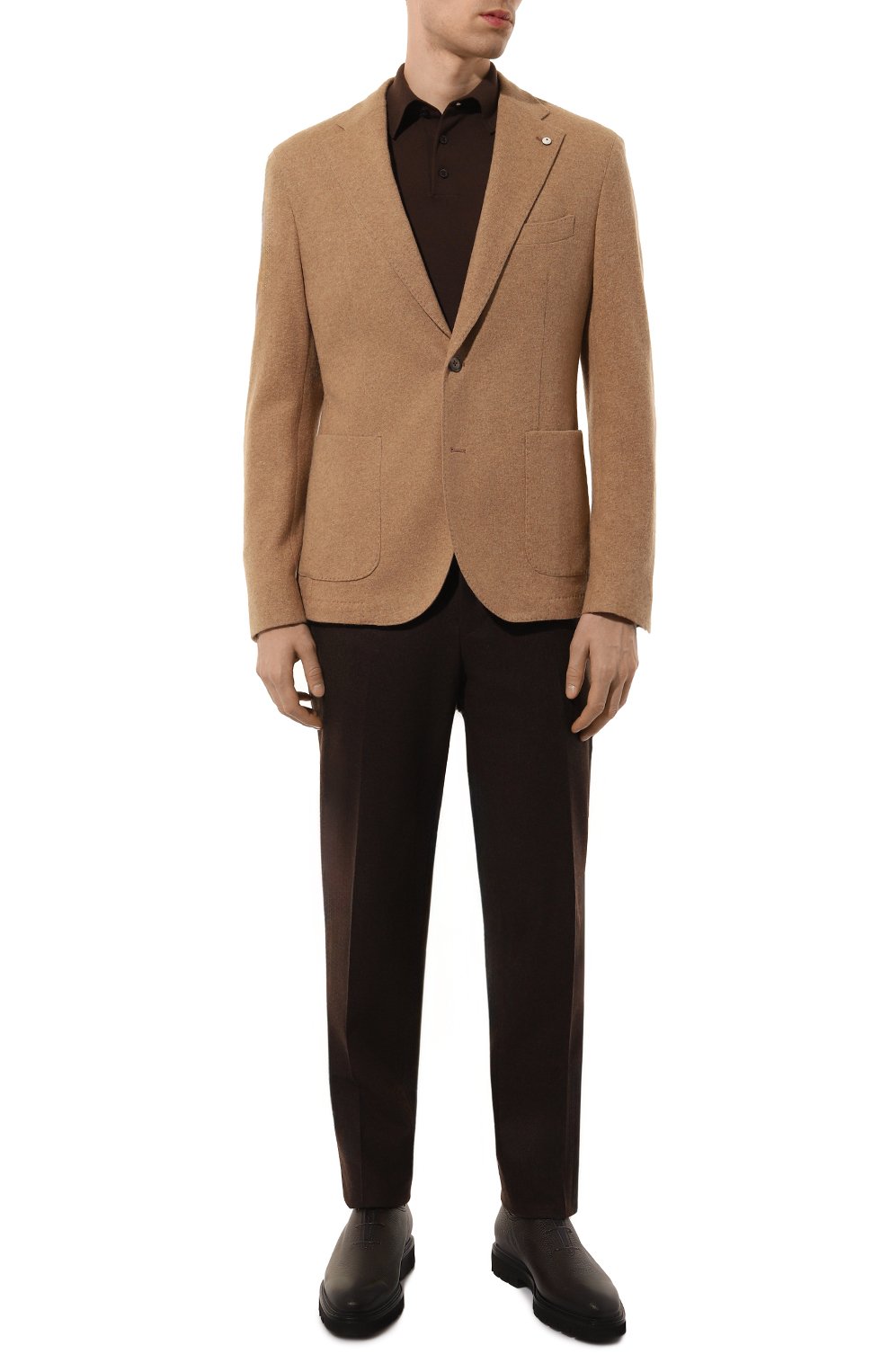 Шерстяной пиджак L.B.M. 1911 бежевого цвета по цене 79950 руб., арт. 2817/35700, фото 3 Шерстяной пиджак L.B.M. 1911, арт. 2817/35700, фото 3