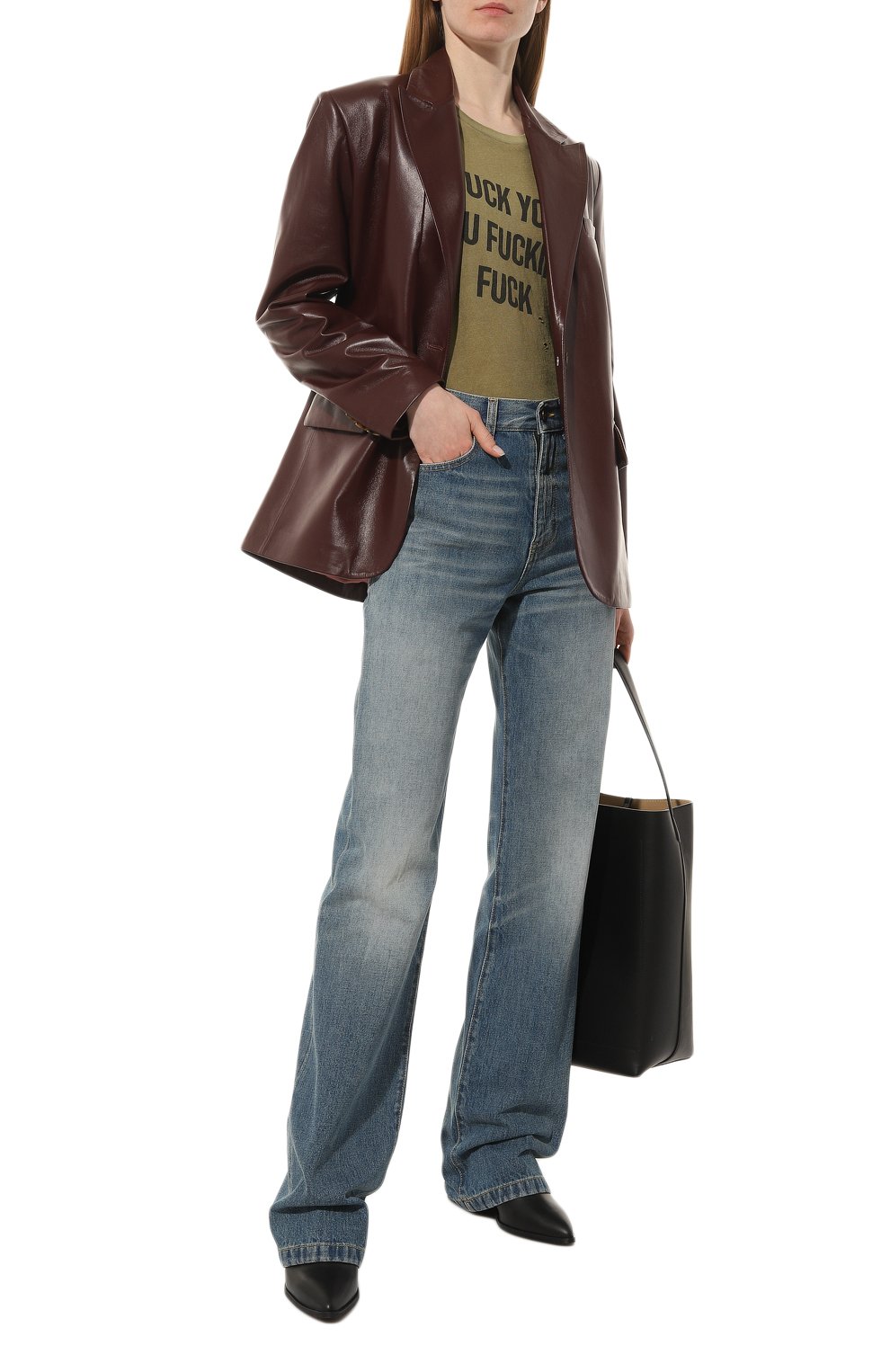Джинсы SAINT LAURENT синего цвета по цене 95650 руб., арт. 705103/YE8634472, фото 2 Джинсы SAINT LAURENT, арт. 705103/YE8634472, фото 2
